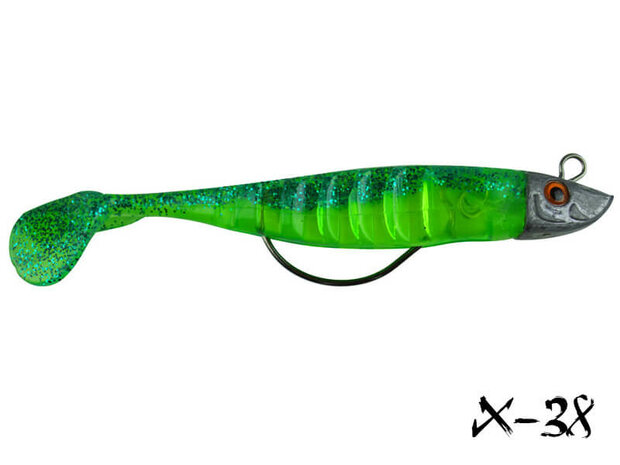 Scanner Soft Shad 9 cm. X-38 Groen